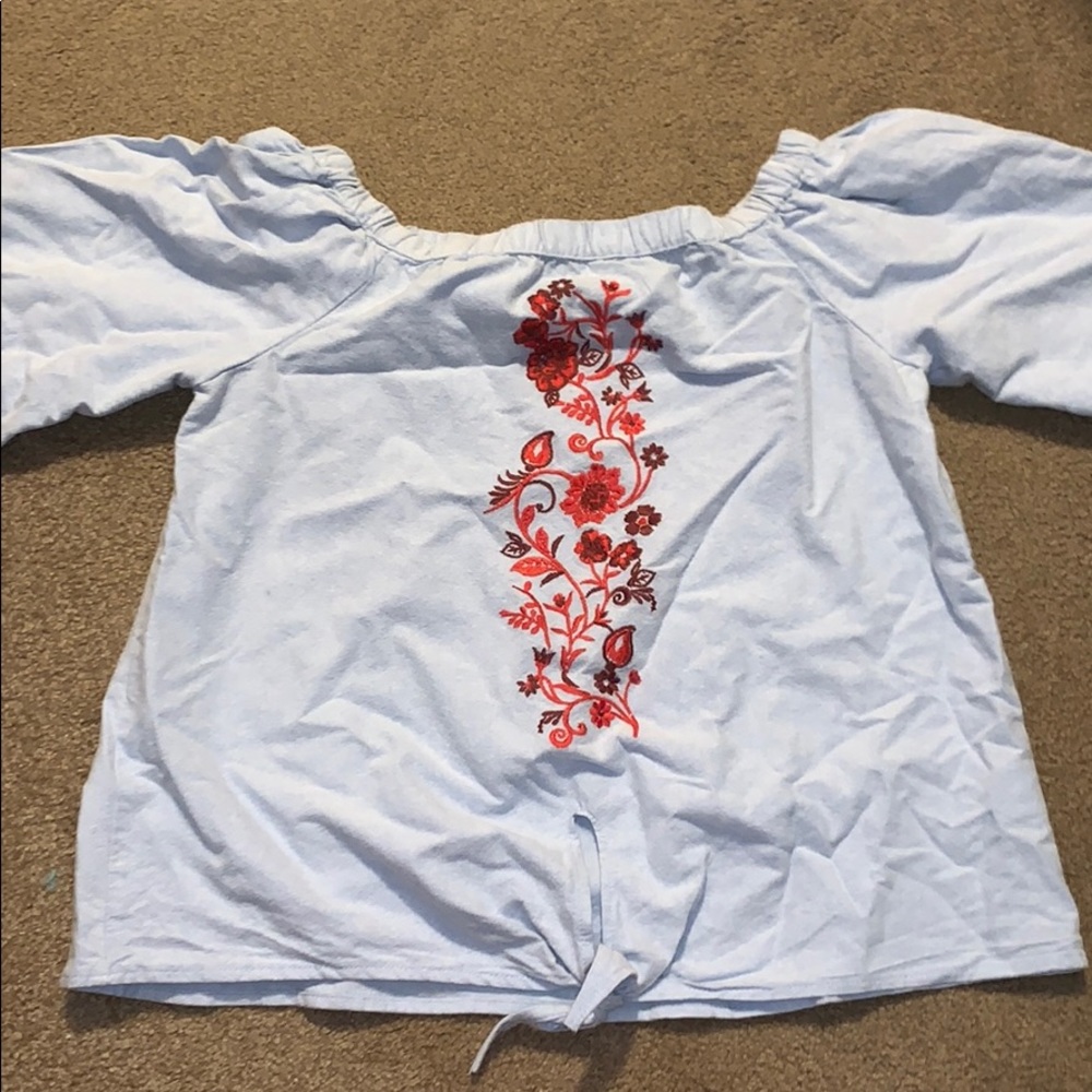 Floral off the shoulder top
